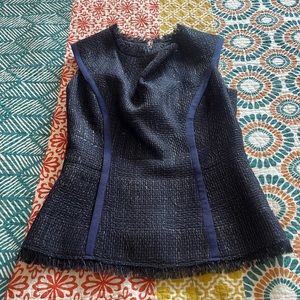 Carolina Herrera navy blue black top